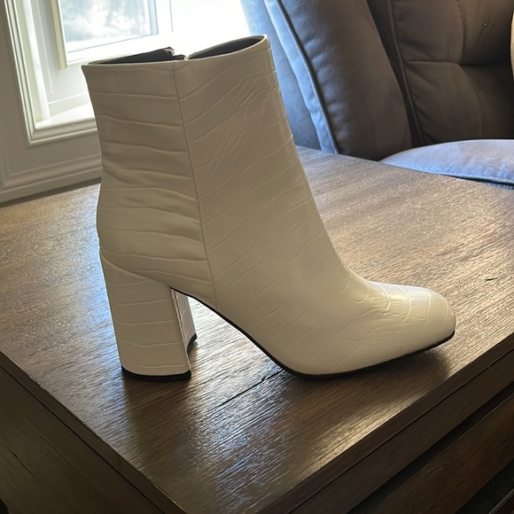 Madden Girl Shoes - Madden Girl White Croco Booties
